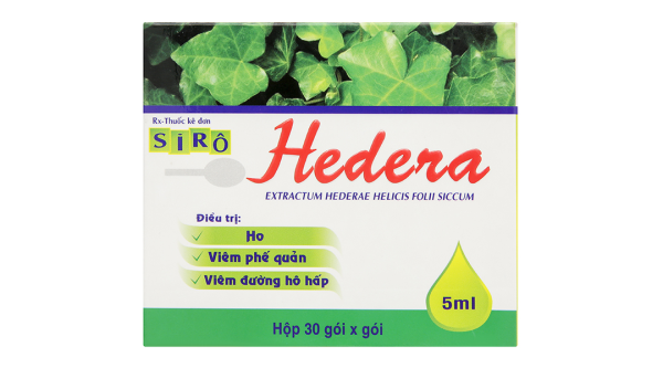 Sirô Hedera trị triệu chứng viêm phế quản, viêm đường hô hấp kèm ho (30 gói x 5ml)