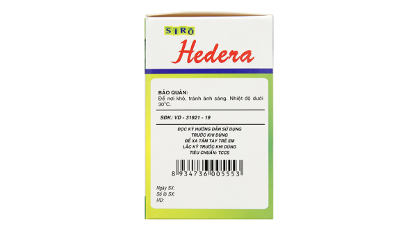 Sirô Hedera trị triệu chứng viêm phế quản, viêm đường hô hấp kèm ho (30 gói x 5ml)