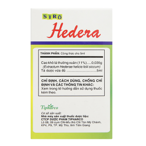 Sirô Hedera trị triệu chứng viêm phế quản, viêm đường hô hấp kèm ho (30 gói x 5ml)