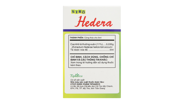 Sirô Hedera trị triệu chứng viêm phế quản, viêm đường hô hấp kèm ho (30 gói x 5ml)
