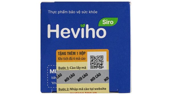 Siro Heviho hỗ trợ giảm ho, long đờm chai 100ml