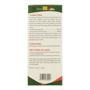 Siro ABC hỗ trợ giảm ho, loãng đờm chai 100ml
