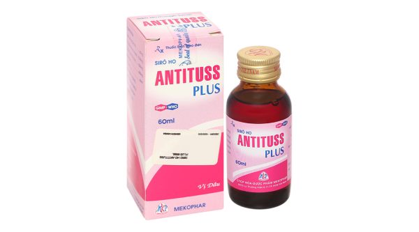 Siro ho Antituss Plus trị ho do cảm cúm, viêm phổi, viêm phế quản chai 60ml