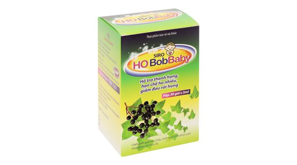 Siro Ho BobBaby hỗ trợ giảm ho, giảm đau rát họng hộp 30 gói x 5ml