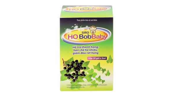 Siro Ho BobBaby hỗ trợ giảm ho, giảm đau rát họng hộp 30 gói x 5ml