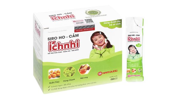 Siro Ho - Cảm Ích Nhi hỗ trợ giảm ho, tăng đề kháng hộp 30 gói x 5ml