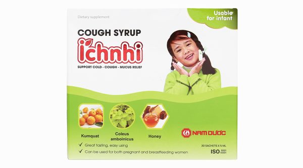 Siro Ho - Cảm Ích Nhi hỗ trợ giảm ho, tăng đề kháng hộp 30 gói x 5ml