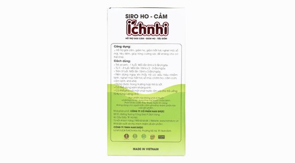 Siro Ho - Cảm Ích Nhi hỗ trợ giảm ho, tăng đề kháng hộp 30 gói x 5ml