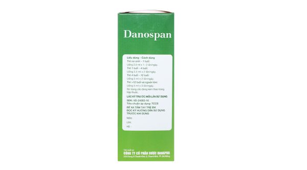 Siro Danospan trị viêm đường hô hấp cấp có kèm ho, viêm phổi mạn tính chai 100ml
