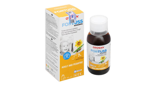 Siro ho ForTuss Otosan làm dịu cổ họng, giảm các triệu chứng ho chai 180g