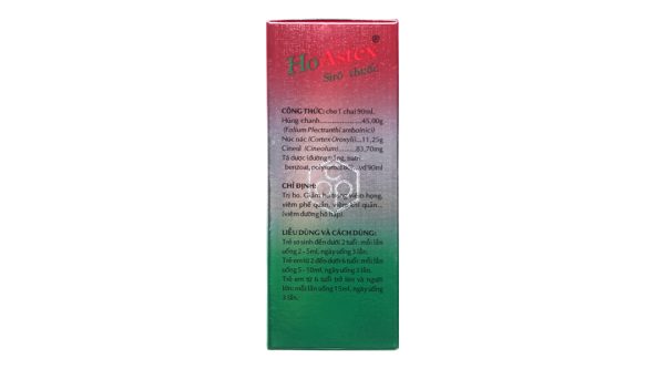 Siro HoAstex trị ho, giảm ho trong viêm họng, viêm phế quản, khí quản chai 90ml