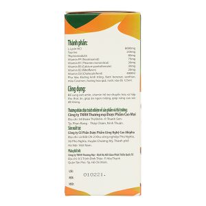 Siro Kiddy ABC giúp ăn ngon, nâng cao sức đề kháng chai 125ml