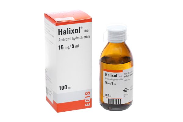 Siro Halixol 15mg/5ml điều trị bệnh đường hô hấp, tan đàm trong viêm mũi họng chai 100ml