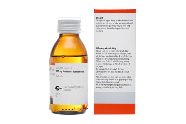 Siro Halixol 15mg/5ml điều trị bệnh đường hô hấp, tan đàm trong viêm mũi họng chai 100ml