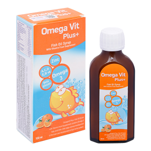 Siro dầu cá Omega Vit Plus+ tăng cường đề kháng, tốt cho não bộ và mắt chai 100ml