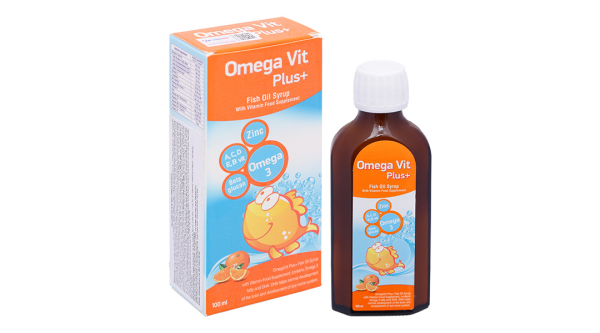 Siro dầu cá Omega Vit Plus+ tăng cường đề kháng, tốt cho não bộ và mắt chai 100ml