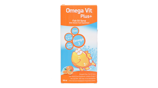 Siro dầu cá Omega Vit Plus+ tăng cường đề kháng, tốt cho não bộ và mắt chai 100ml