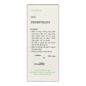 Siro Promethazin trị các triệu chứng viêm mũi dị ứng, mày đay chai 90ml