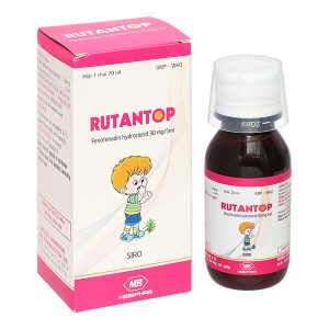Siro Rutantop 30mg/5ml trị mày đay, viêm mũi dị ứng chai 70ml