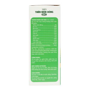 Siro Thiên Môn Đông DC giảm ho, giảm đau rát họng chai 125ml