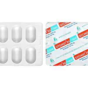 Sitomet 50/1000 hỗ trợ kiểm soát đường huyết ở bệnh nhân đái tháo đường (3 vỉ x 10 viên)