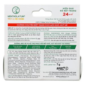 Sáp dưỡng môi Mentholatum Medi Lip Balm dành cho môi khô, nứt nẻ hũ 7g