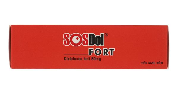SOSDol Fort 50mg giảm đau, kháng viêm xương khớp, gout cấp (3 vỉ x 10 viên)