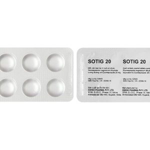 Sotig-20 trị trào ngược dạ dày, thực quản (3 vỉ x 10 viên)
