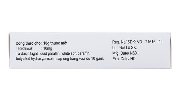 Thuốc mỡ bôi da Sovalimus 0.1% trị chàm thể tạng tuýp 10g