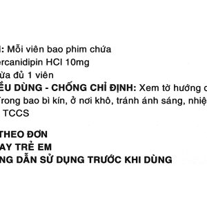 SP Lerdipin 10mg trị tăng huyết áp (3 vỉ x 10 viên)