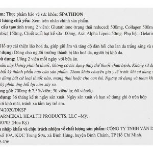 Pharmekal Spathion White Skin làm trắng da, giảm nám lọ 30 viên