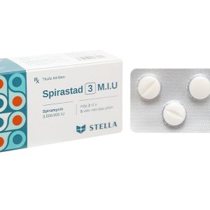 Spirastad 3 M.I.U  trị nhiễm khuẩn đường hô hấp, da, và sinh dục (2 vỉ x 5 viên)