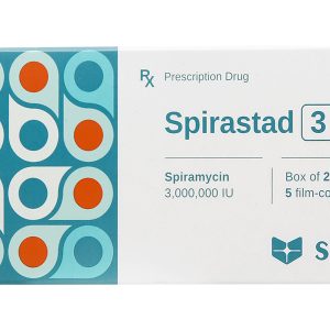 Spirastad 3 M.I.U trị nhiễm khuẩn đường hô hấp, da, và sinh dục (2 vỉ x 5 viên)
