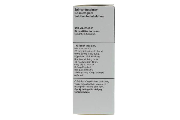 Dung dịch khí dung Spiriva Respimat 2.5mcg trị tắc nghẽn phổi mãn tính bình 30 liều