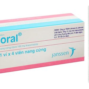 Sporal 100mg trị nhiễm nấm phụ khoa, ngoài da (1 vỉ bấm x 4 viên)