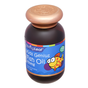 Dầu cá SpringLeaf Kids Genius Fish Oil 750mg bổ sung omega 3 cho bé lọ 120 viên