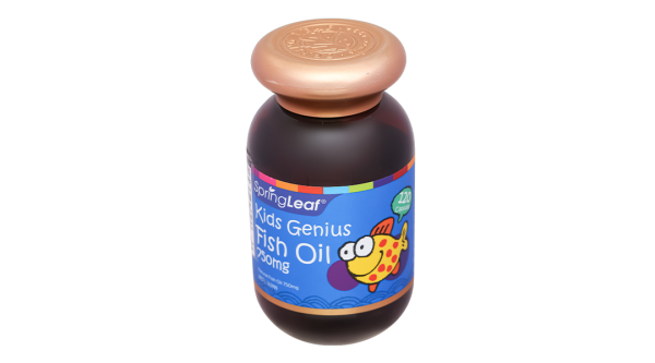 Dầu cá SpringLeaf Kids Genius Fish Oil 750mg bổ sung omega 3 cho bé lọ 120 viên