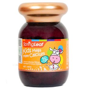 SpringLeaf Kids Mega Milky Calcium bổ sung canxi cho bé lọ 60 viên
