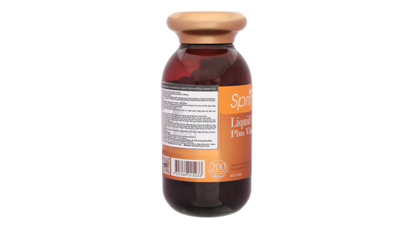 SpringLeaf Liquid Calcium Plus Vitamin D3 bổ sung canxi, vitamin D3 lọ 200 viên