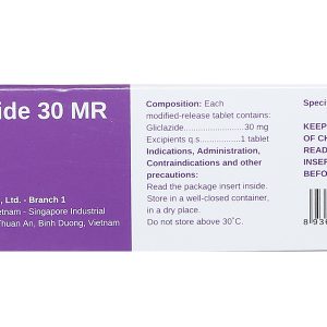Staclazide 30 MR trị đái tháo đường tuýp 2 không phụ thuộc insulin (3 vỉ x 10 viên)