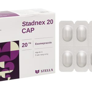 Stadnex 20 Cap trị trào ngược dạ dày, thực quản (4 vỉ x 7 viên)