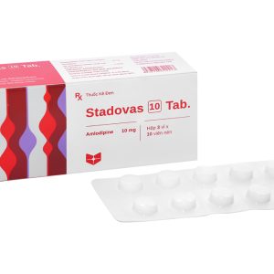 Stadovas 10 Tab trị tăng huyết áp, đau thắt ngực (3 vỉ x 10 viên)