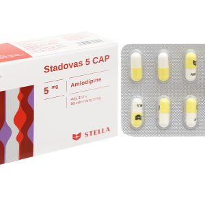 Stadovas 5 Cap trị tăng huyết áp, đau thắt ngực (3 vỉ x 10 viên)