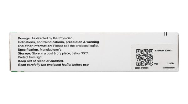 Stemvir 300mg trị nhiễm HIV-1, viêm gan B (3 vỉ x 4 viên)