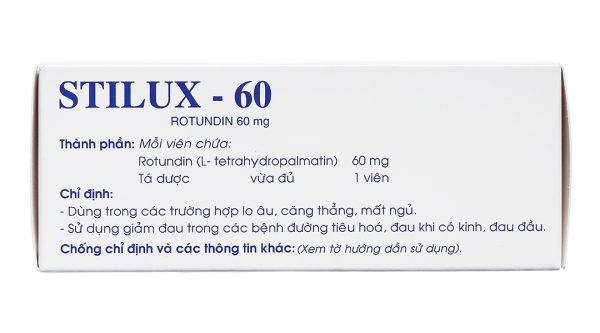 Stilux-60 giảm lo âu, căng thẳng (10 vỉ x 10 viên)