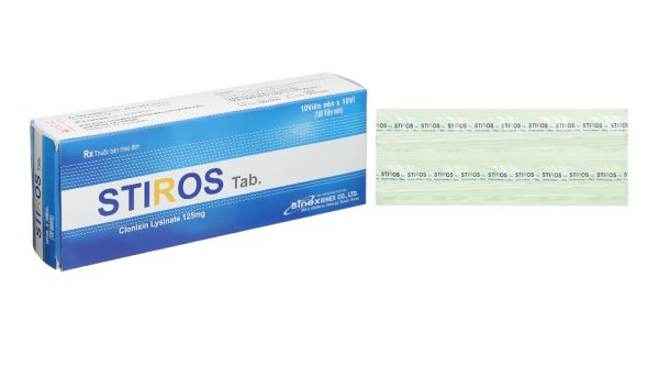 Stiros Tab. 125mg trị viêm khớp dạng thấp, đau cơ, đau dây thần kinh (10 vỉ x 10 viên)