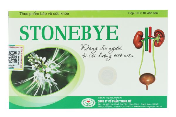 Stonebye giảm nguy cơ sỏi tiết niệu, tiểu buốt hộp 30 viên