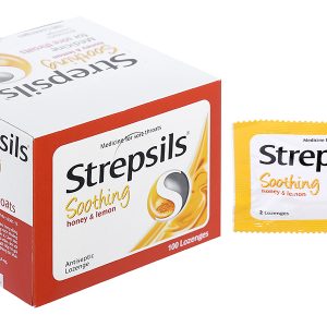 Viên ngậm Strepsils Soothing Honey & Lemon giảm đau họng (50 gói x 2 viên)