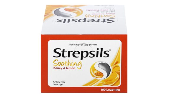 Viên ngậm Strepsils Soothing Honey & Lemon giảm đau họng (50 gói x 2 viên)