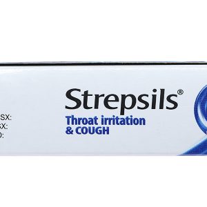 Viên ngậm Strepsils Throat Irritation & Cough 15mg sát khuẩn, tan đàm (2 vỉ x 12 viên)
